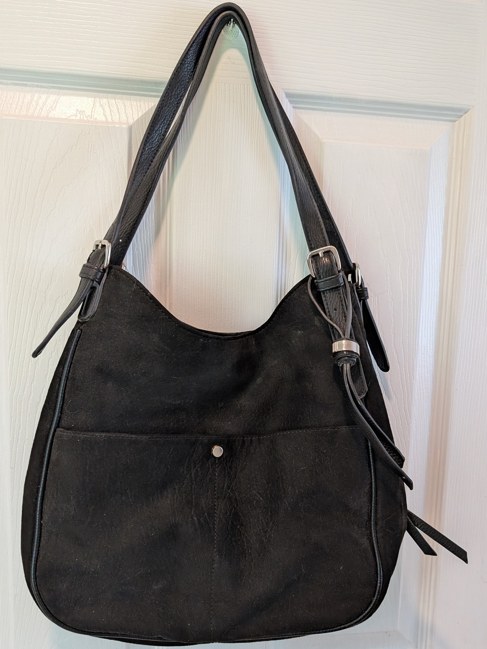 NWT Sondra Roberts Squared Hobo Style Bag In Black
